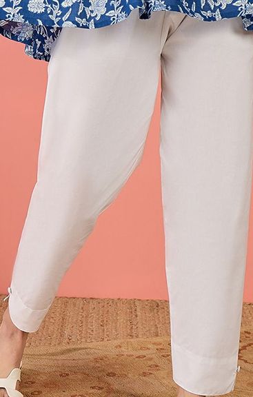 Indigo Bloom Flared Boho Top
