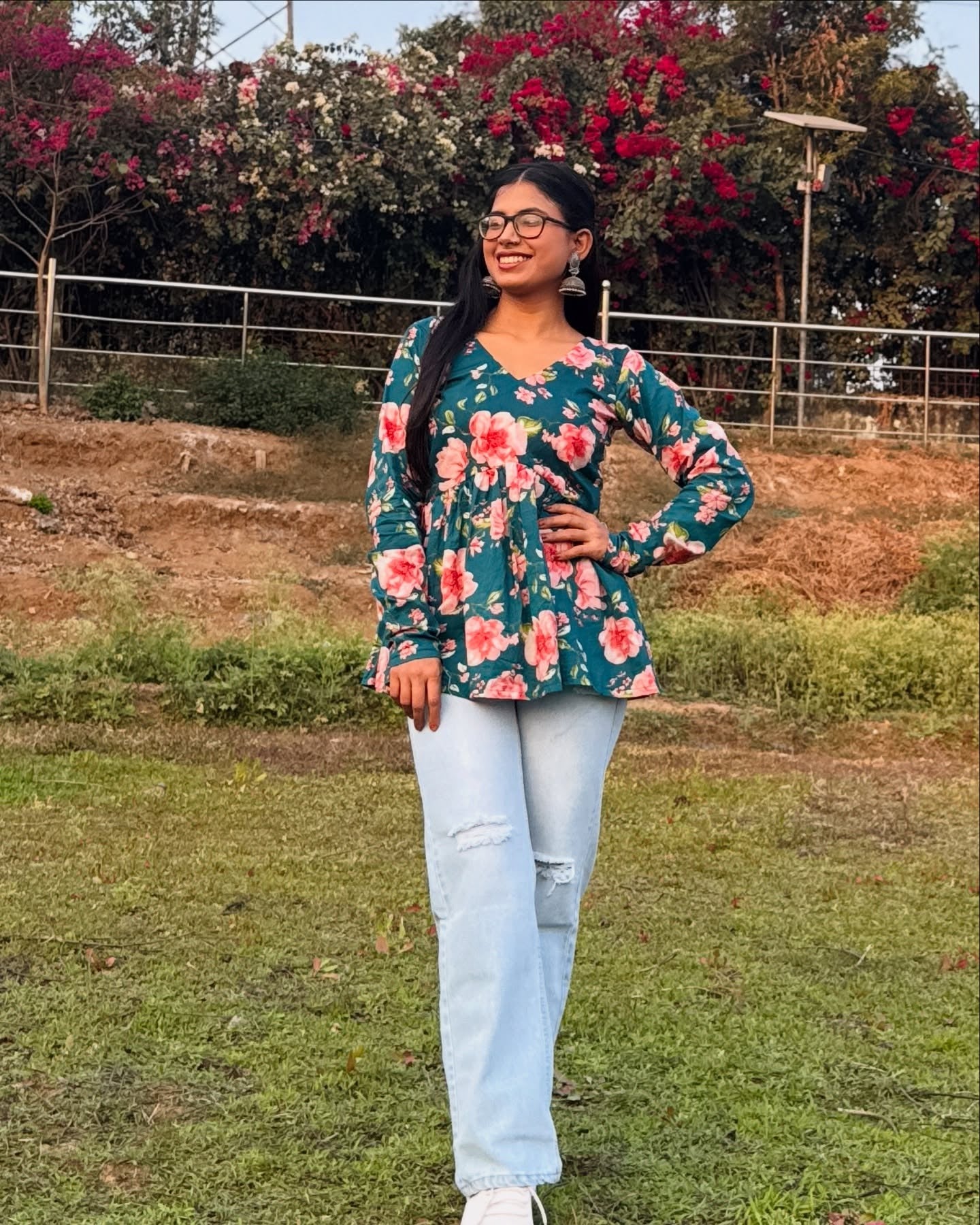 Forest Bloom Cotton Top