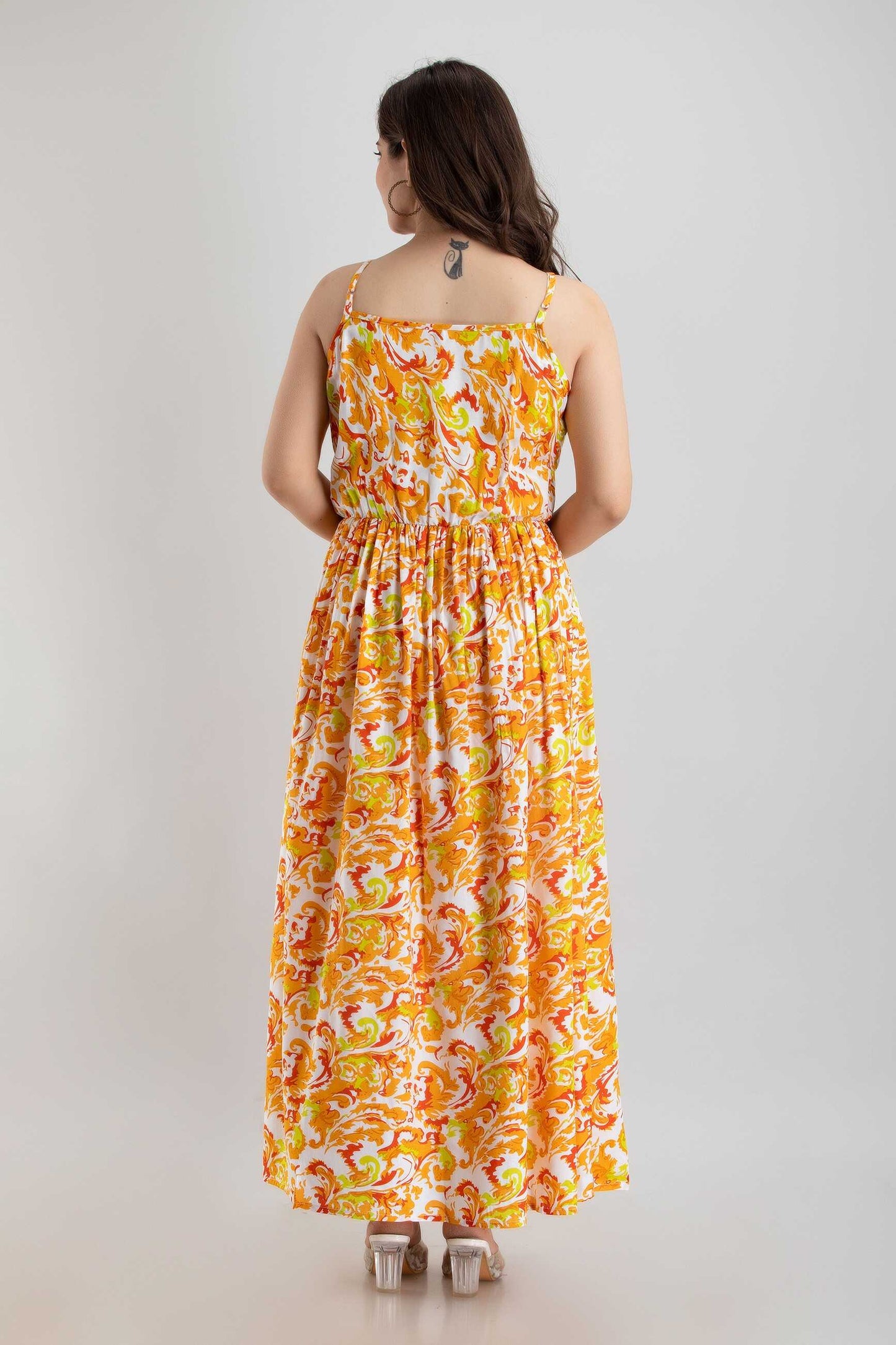 Rayon Floral Print Dress