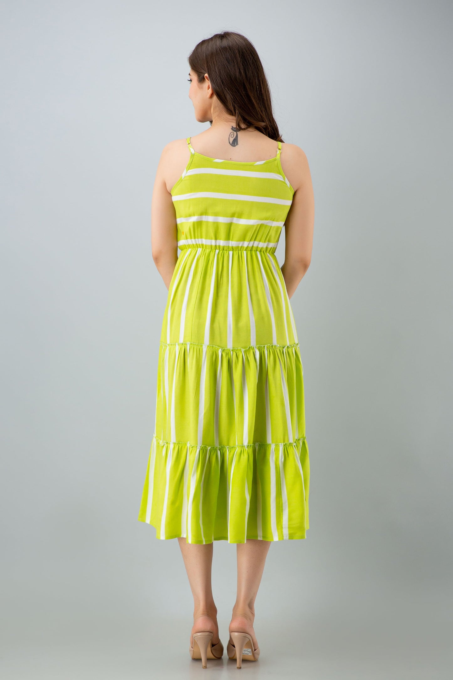 Sleeveless Neon Green Dress