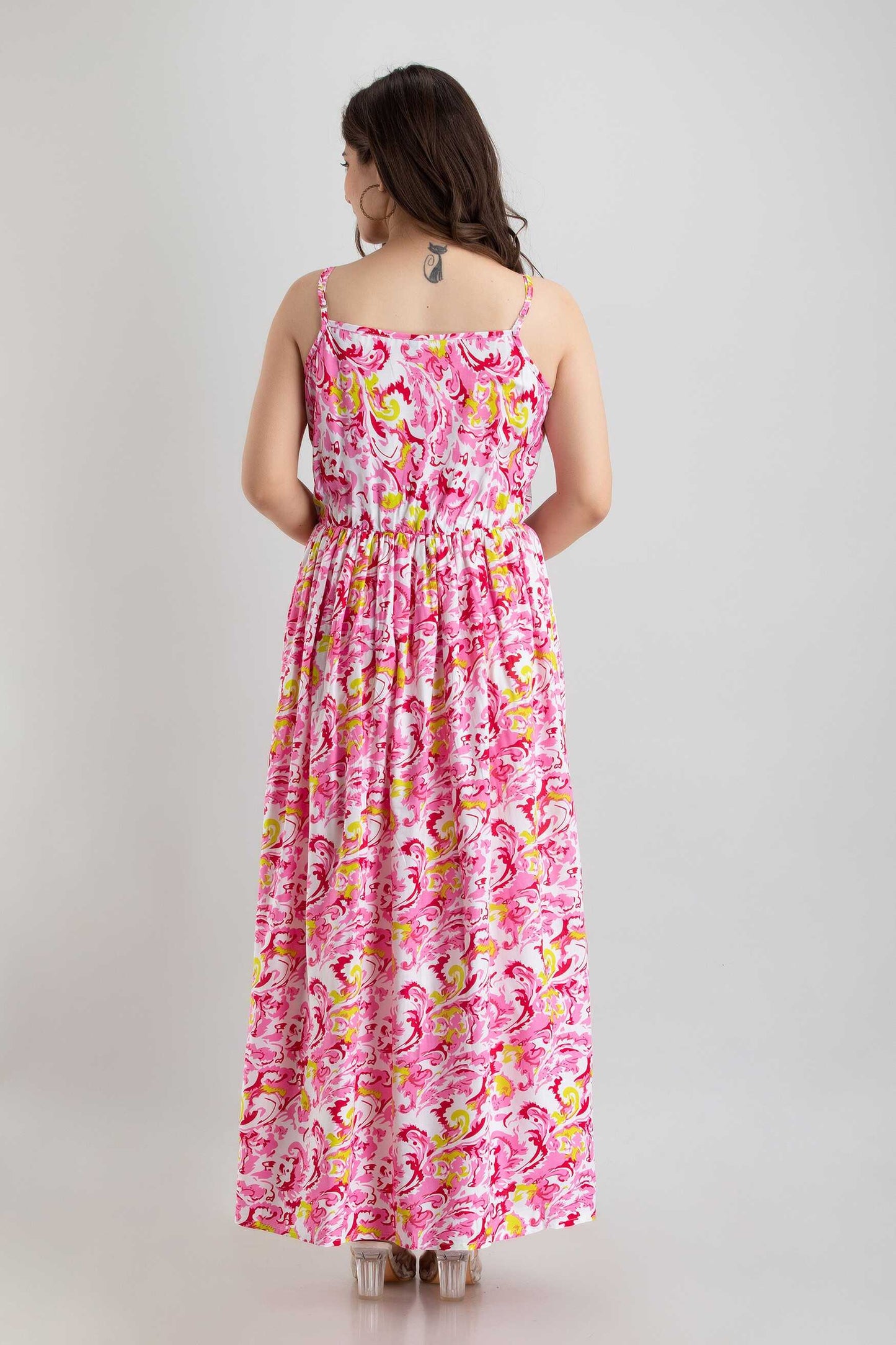 Rayon Floral Print Dress