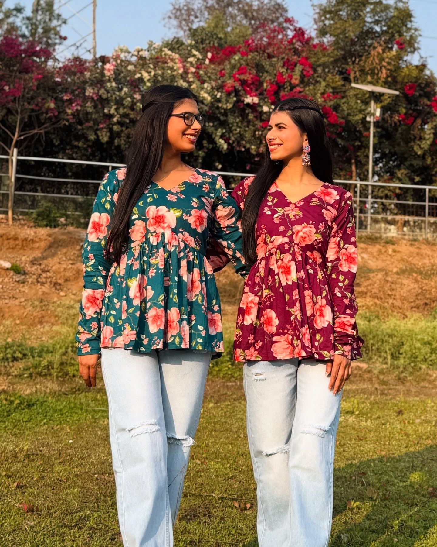 Forest Bloom Cotton Top