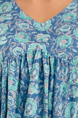 Floral Printed Co-Ord in Light Blue