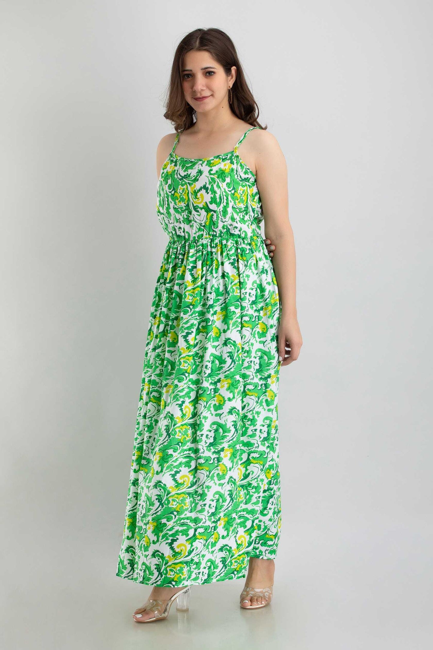 Rayon Floral Print Dress