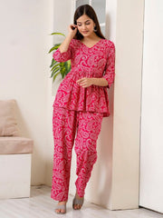 Pink Paisley Cotton Co-ord Set