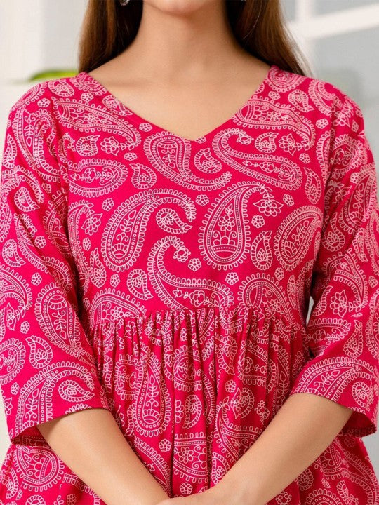 Pink Paisley Cotton Co-ord Set