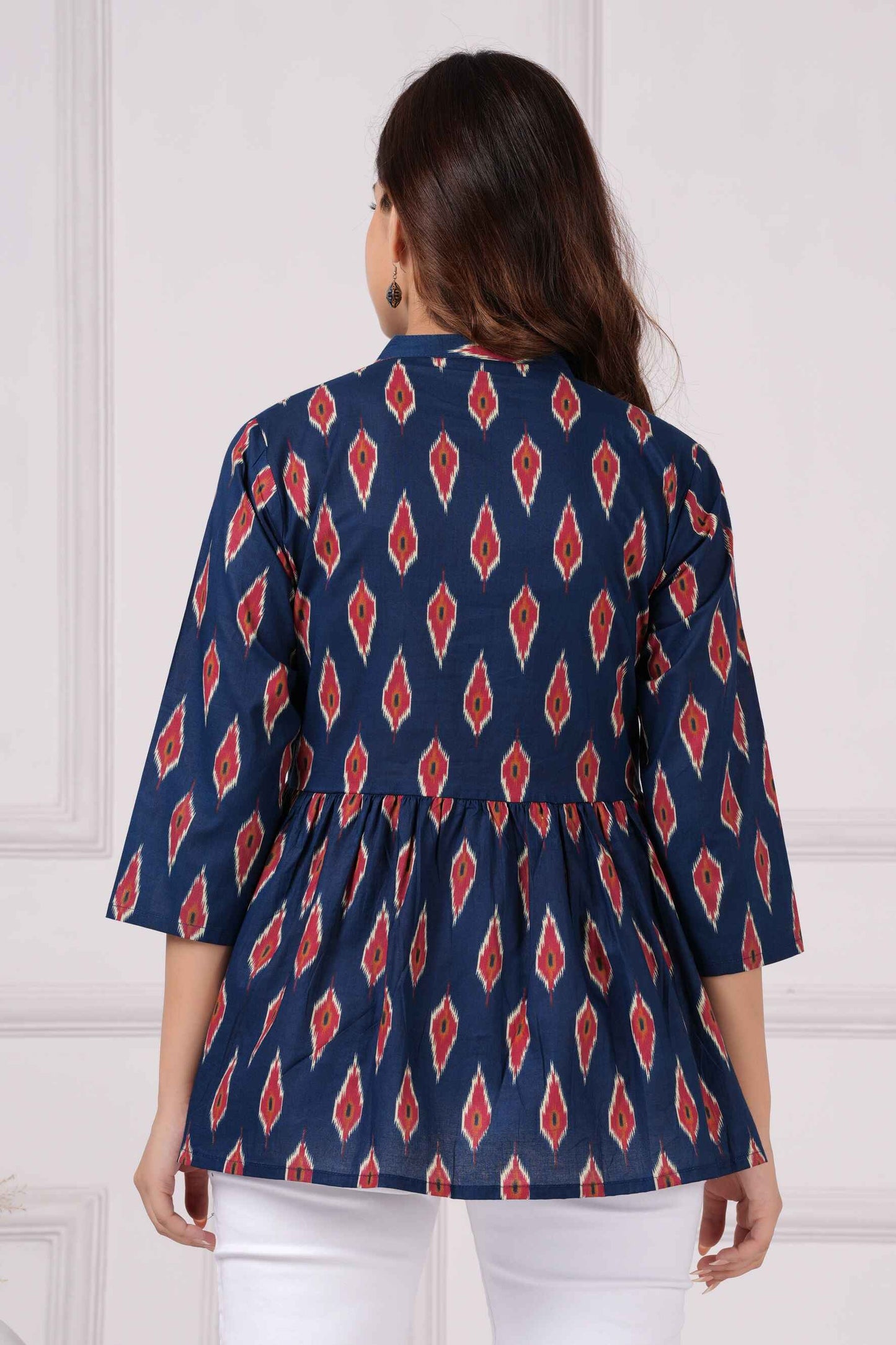 Pure Cotton Printed Peplum Top