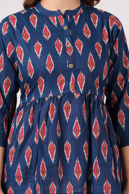 Pure Cotton Printed Peplum Top