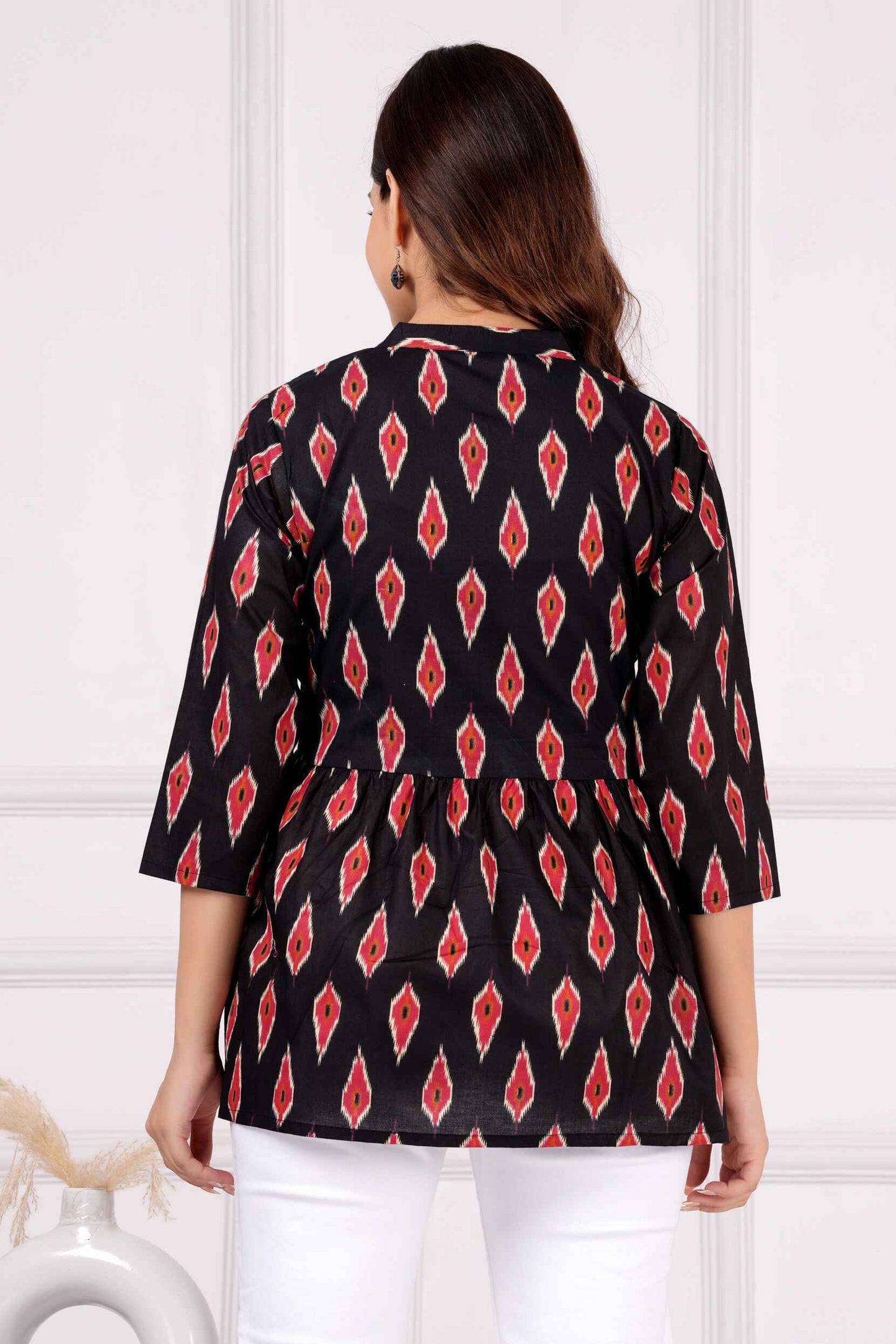 Pure Cotton Printed Peplum Top