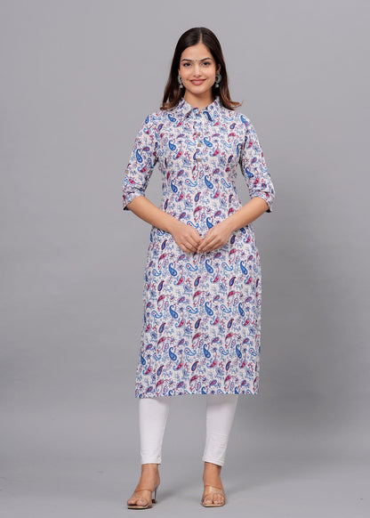 Multicolor Pure Cotton Kurti