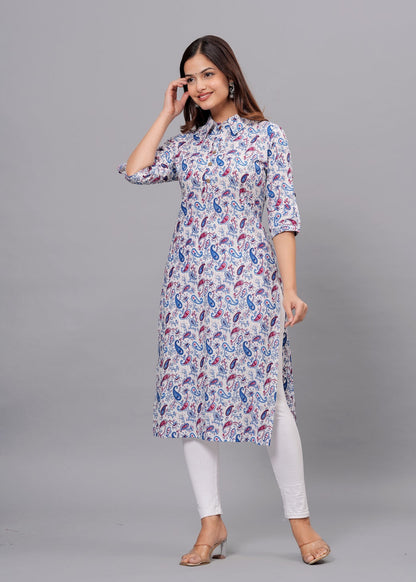 Multicolor Pure Cotton Kurti