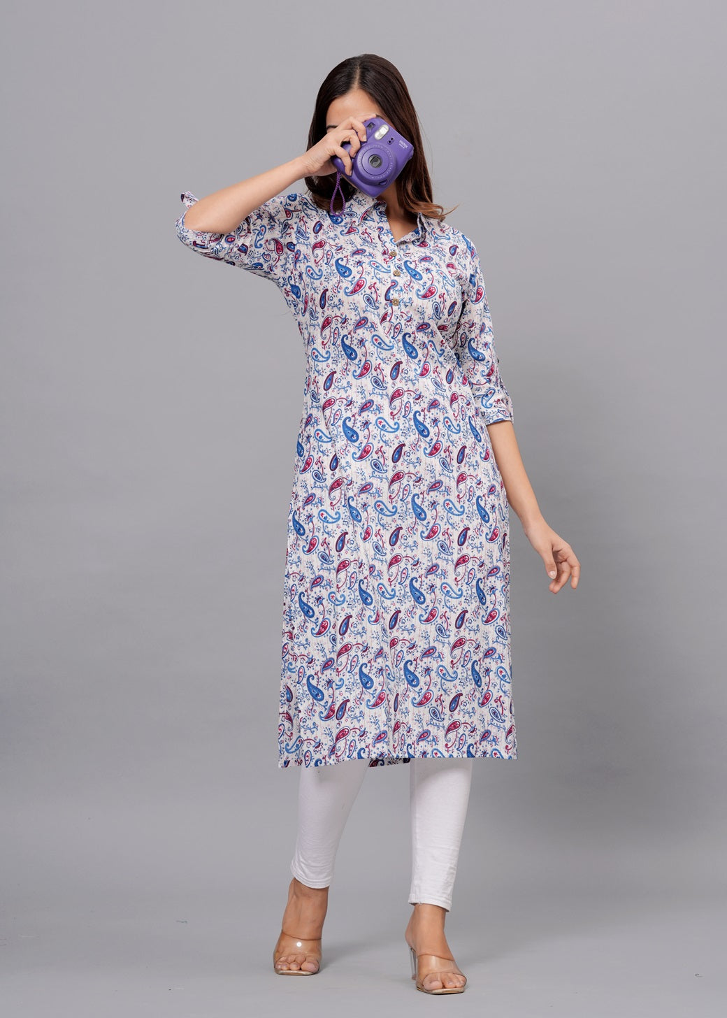 Multicolor Pure Cotton Kurti