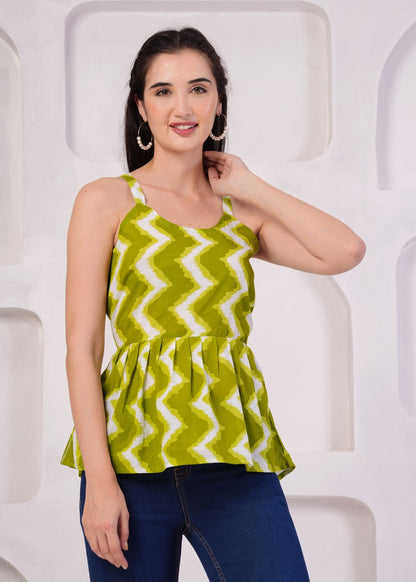 Pure Cotton Palomar Green Cami Top