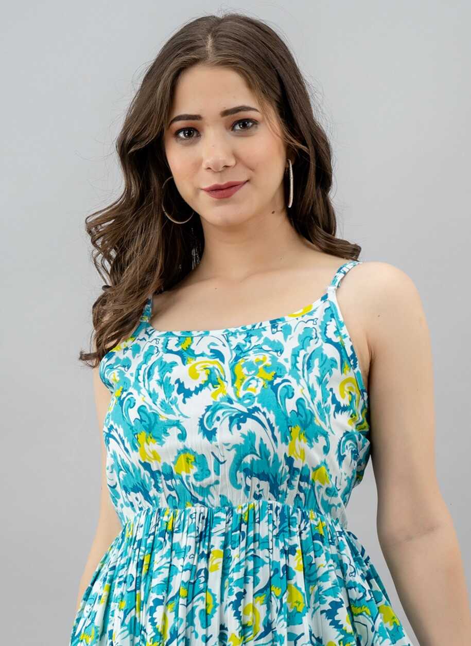 Rayon Floral Print Dress