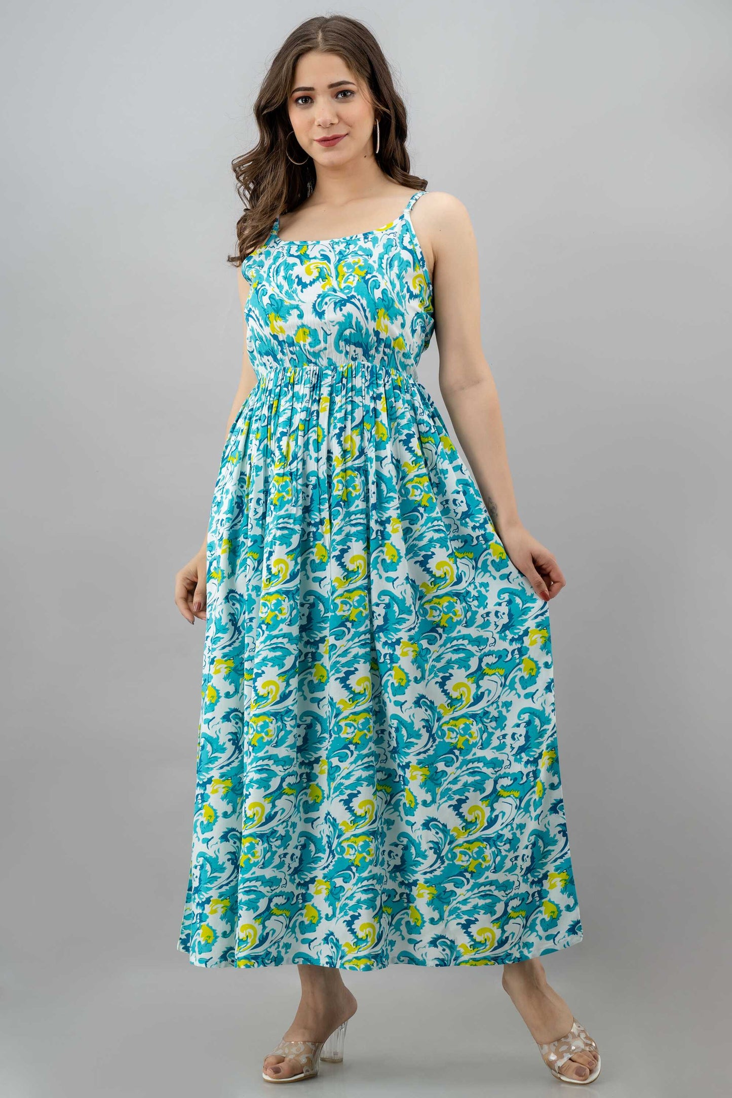 Rayon Floral Print Dress